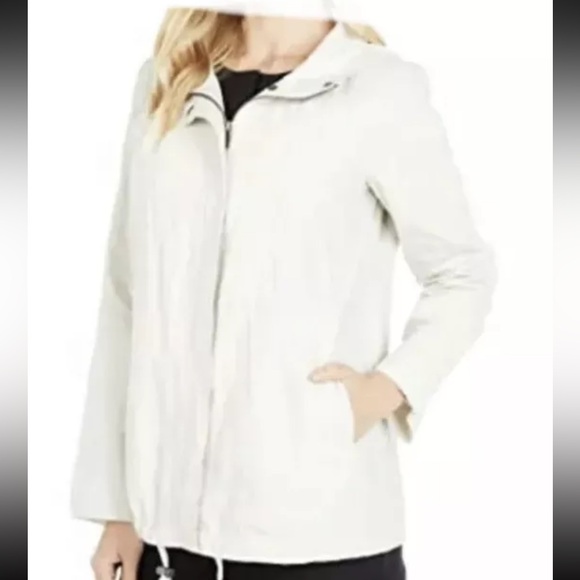 Small NEW EILEEN FISHER BONE ORGANIC COTTON STEEL ZIP COAT $328 - Picture 1 of 10